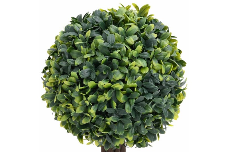 kunstige buksbom med krukker 2 stk. 33 cm kugleformet grøn - Grøn - Boligtilbehør - Kunstige planter