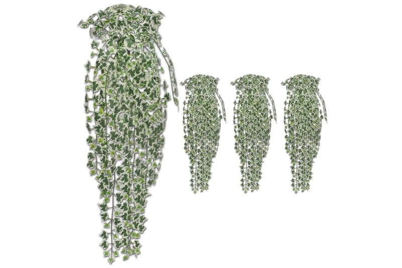 kunstige vedbendplanter 4 stk. 90 cm broget - Grøn - Boligtilbehør - Kunstige planter