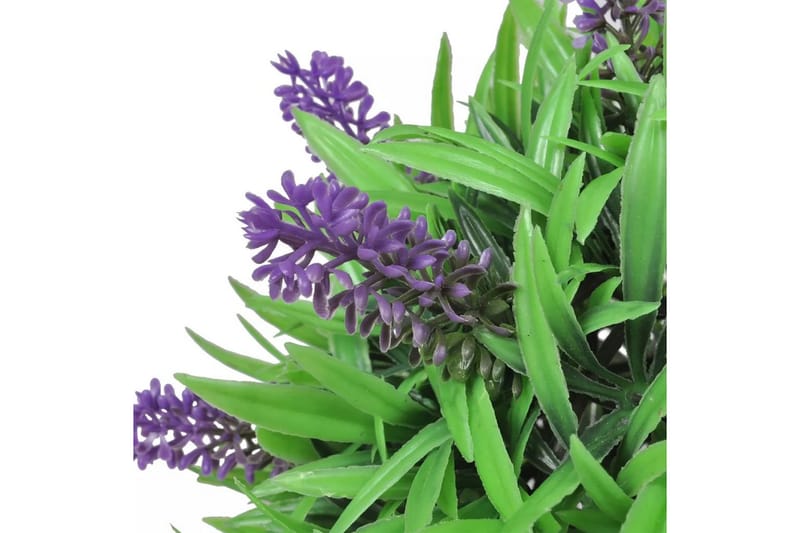 Sæt Med 2 Kunstige Buksbom-Kugler Med Lavendel 28 Cm - Grøn - Boligtilbehør - Kunstige planter
