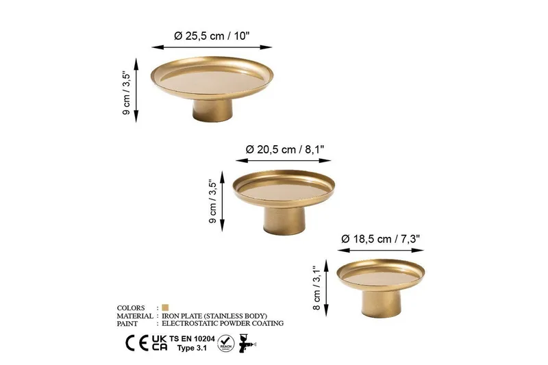 Dekorativt Metal Tilbehør Mirven Rany - Rany - Boligtilbehør - Lys & dufte - Lysestager & lanterner