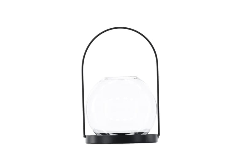 Flora Lyslygte 14x14 cm - Sort - Boligtilbehør - Lys & dufte - Lysestager & lanterner