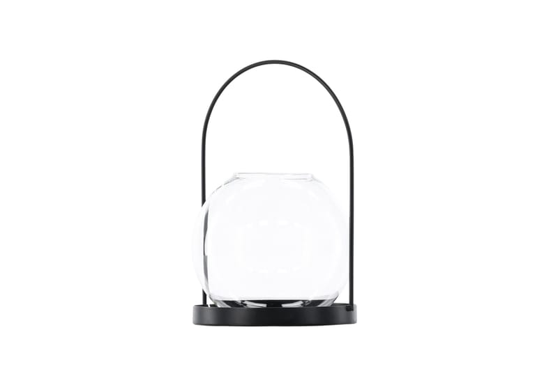 Flora Lyslygte 14x14 cm - Sort - Boligtilbehør - Lys & dufte - Lysestager & lanterner