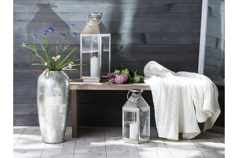 Bali Lantern 18 cm, Sølv