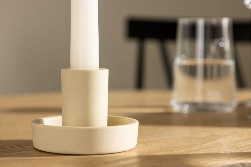 Ceco Lysestage 11x5,6 cm - Beige - Boligtilbehør - Lys & dufte - Lysestager & lanterner - Kandelaber & lysestage bord