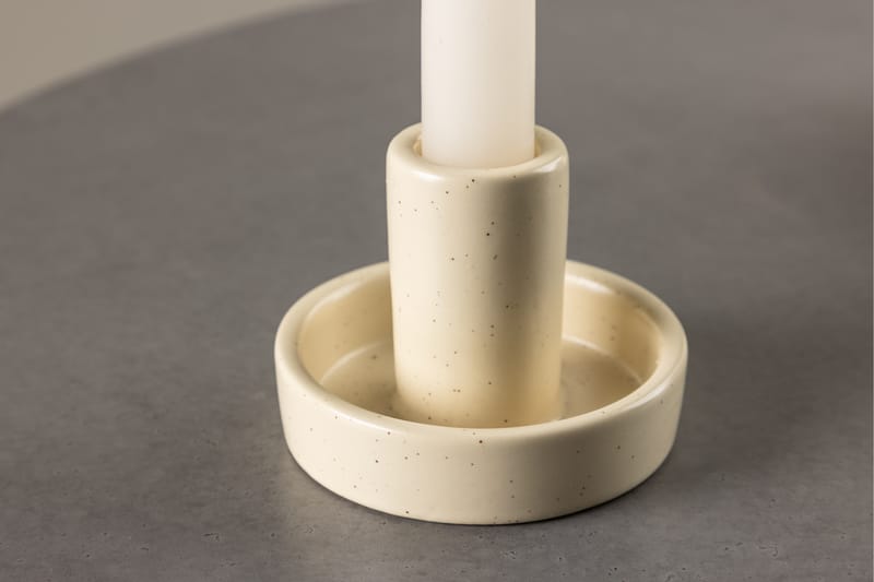 Ceco Lysestage 11x5,6 cm - Beige - Boligtilbehør - Lys & dufte - Lysestager & lanterner - Kandelaber & lysestage bord