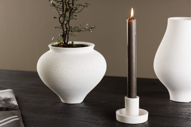 Ceco Lysestage 11x5,6 cm - Hvid - Boligtilbehør - Lys & dufte - Lysestager & lanterner - Kandelaber & lysestage bord