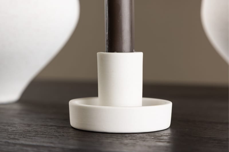 Ceco Lysestage 11x5,6 cm - Hvid - Boligtilbehør - Lys & dufte - Lysestager & lanterner - Kandelaber & lysestage bord
