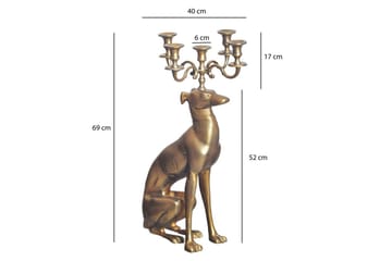 Dekorativ figur Wohnling Lysestage Greyhound Aluminium Moderne - Boligtilbehør - Lys & dufte - Lysestager & lanterner