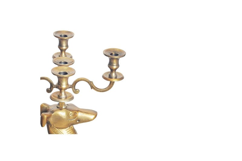 Dekorativ figur Wohnling Lysestage Greyhound Aluminium Moderne - Boligtilbehør - Lys & dufte - Lysestager & lanterner