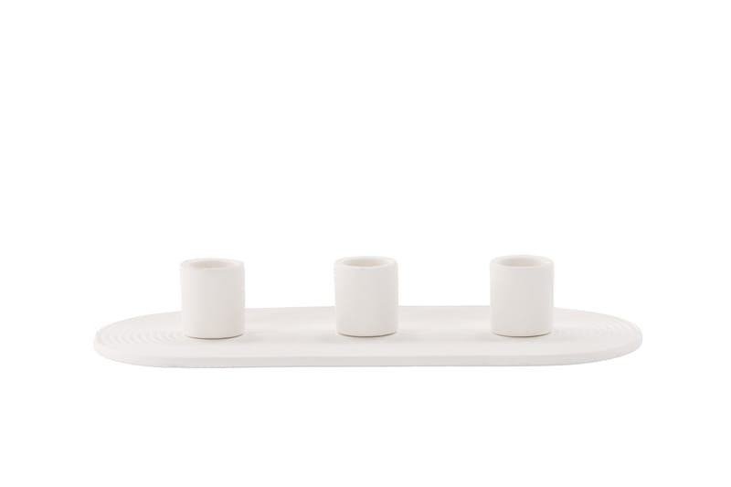 Dian Lysestage 10,5x4 cm - Hvid - Boligtilbehør - Lys & dufte - Lysestager & lanterner - Kandelaber & lysestage bord