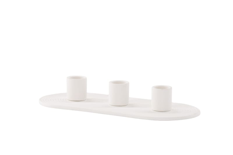 Dian Lysestage 10,5x4 cm - Hvid - Boligtilbehør - Lys & dufte - Lysestager & lanterner - Kandelaber & lysestage bord