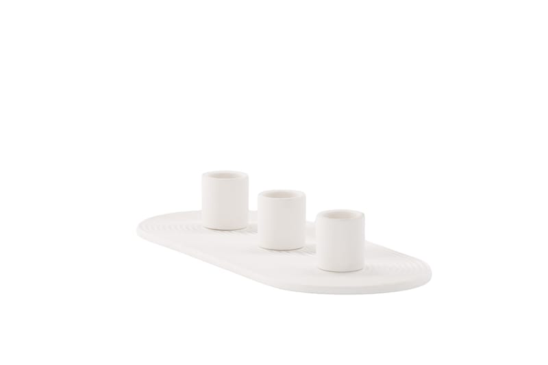Dian Lysestage 10,5x4 cm - Hvid - Boligtilbehør - Lys & dufte - Lysestager & lanterner - Kandelaber & lysestage bord