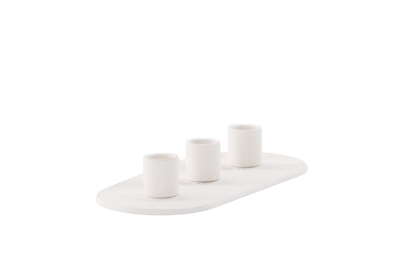 Dian Lysestage 10,5x4 cm - Hvid - Boligtilbehør - Lys & dufte - Lysestager & lanterner - Kandelaber & lysestage bord