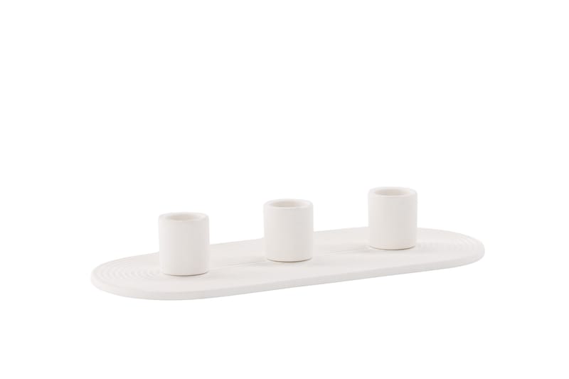 Dian Lysestage 10,5x4 cm - Hvid - Boligtilbehør - Lys & dufte - Lysestager & lanterner - Kandelaber & lysestage bord