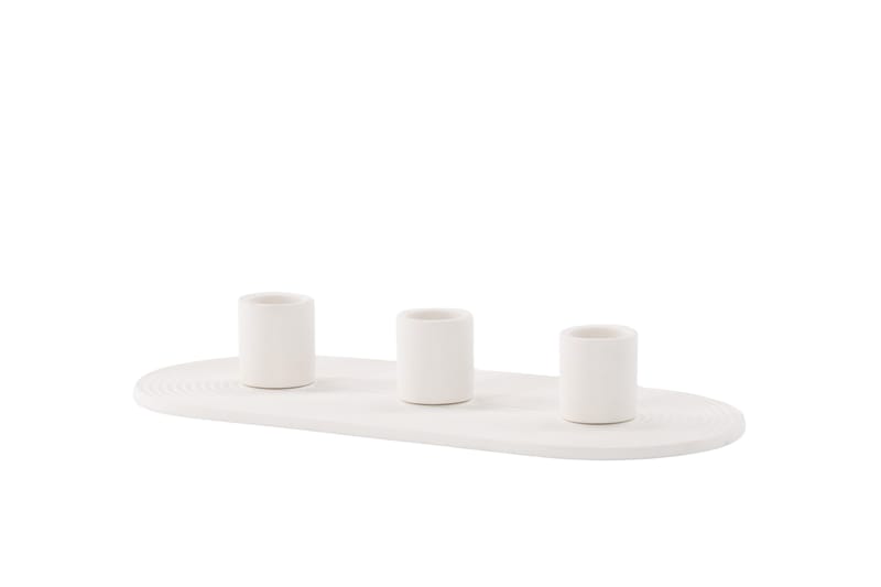 Dian Lysestage 10,5x4 cm - Hvid - Boligtilbehør - Lys & dufte - Lysestager & lanterner - Kandelaber & lysestage bord
