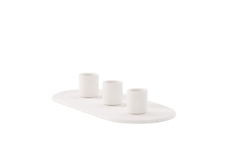Dian Lysestage 10,5x4 cm - Hvid - Boligtilbehør - Lys & dufte - Lysestager & lanterner - Kandelaber & lysestage bord