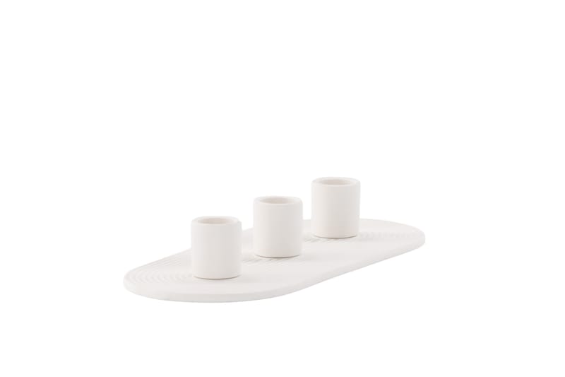 Dian Lysestage 10,5x4 cm - Hvid - Boligtilbehør - Lys & dufte - Lysestager & lanterner - Kandelaber & lysestage bord