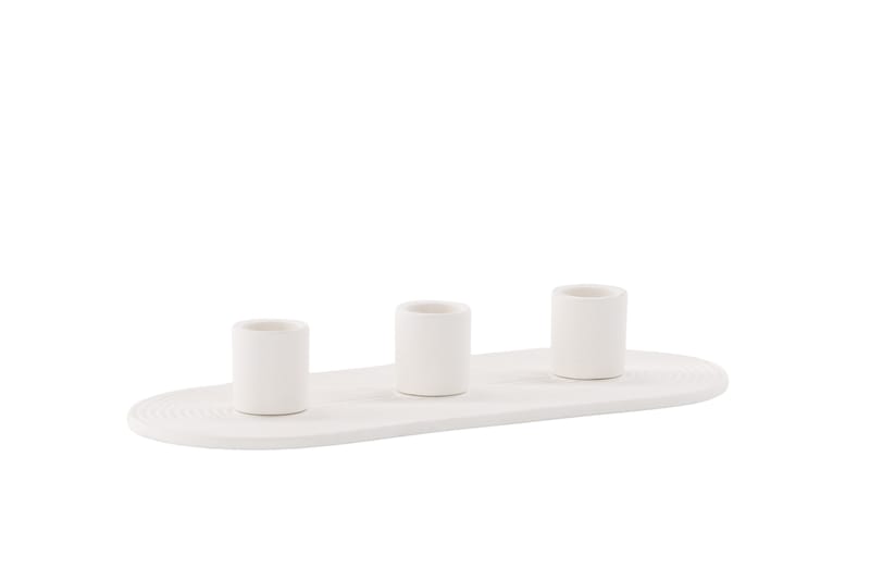 Dian Lysestage 10,5x4 cm - Hvid - Boligtilbehør - Lys & dufte - Lysestager & lanterner - Kandelaber & lysestage bord