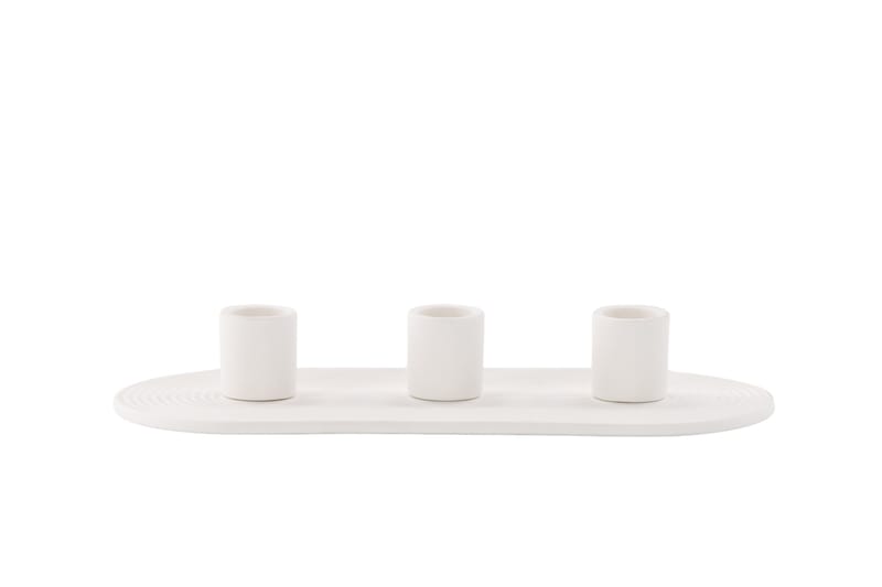 Dian Lysestage 10,5x4 cm - Hvid - Boligtilbehør - Lys & dufte - Lysestager & lanterner - Kandelaber & lysestage bord