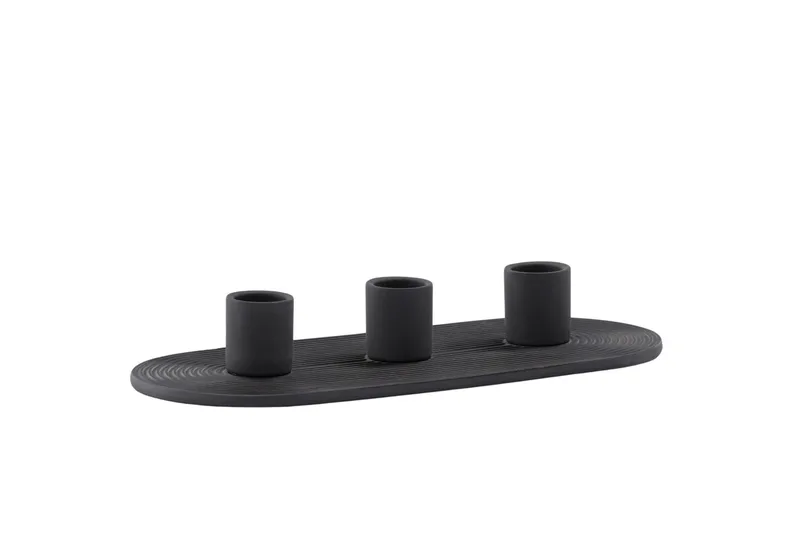 Dian Lysestage 10,5x4 cm - Sort - Boligtilbehør - Lys & dufte - Lysestager & lanterner - Kandelaber & lysestage bord