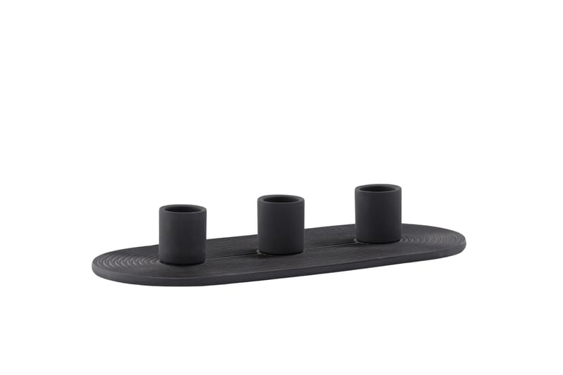 Dian Lysestage 10,5x4 cm - Sort - Boligtilbehør - Lys & dufte - Lysestager & lanterner - Kandelaber & lysestage bord