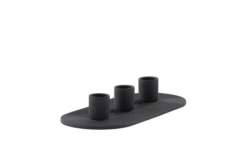 Dian Lysestage 10,5x4 cm - Sort - Boligtilbehør - Lys & dufte - Lysestager & lanterner - Kandelaber & lysestage bord