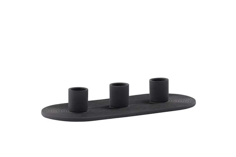 Dian Lysestage 10,5x4 cm - Sort - Boligtilbehør - Lys & dufte - Lysestager & lanterner - Kandelaber & lysestage bord