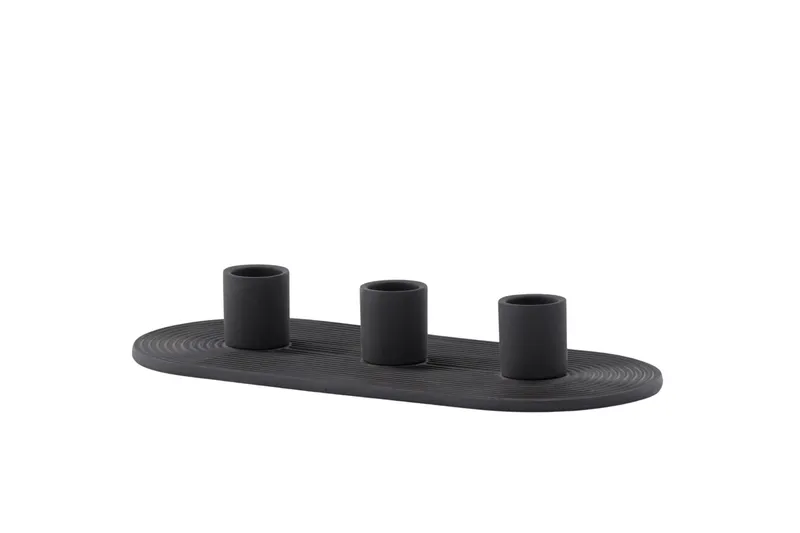 Dian Lysestage 10,5x4 cm - Sort - Boligtilbehør - Lys & dufte - Lysestager & lanterner - Kandelaber & lysestage bord