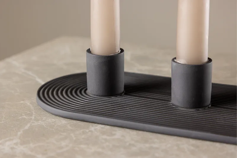 Dian Lysestage 10,5x4 cm - Sort - Boligtilbehør - Lys & dufte - Lysestager & lanterner - Kandelaber & lysestage bord