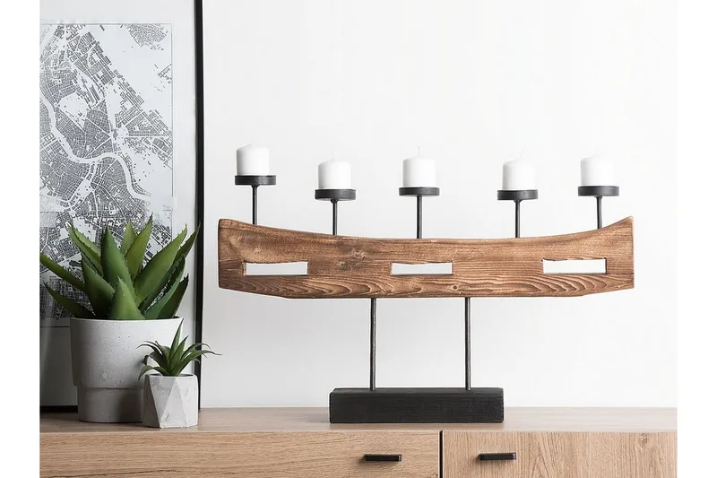 Guatemala lysestage 36 cm - Træ / natur - Boligtilbehør - Lys & dufte - Lysestager & lanterner - Kandelaber & lysestage bord