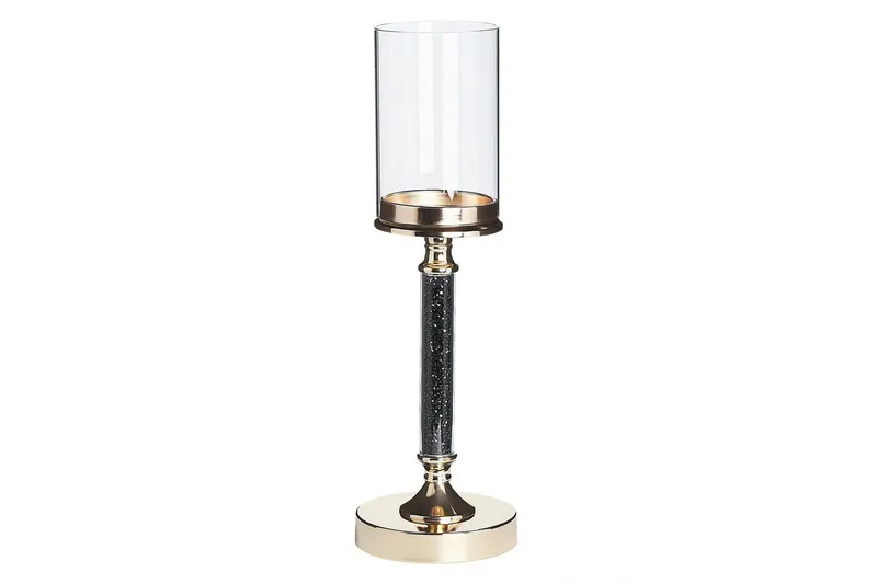 Ljusstake Beliani Abbeville Guld, 13x13x41 cm Black||GOLD, undefined