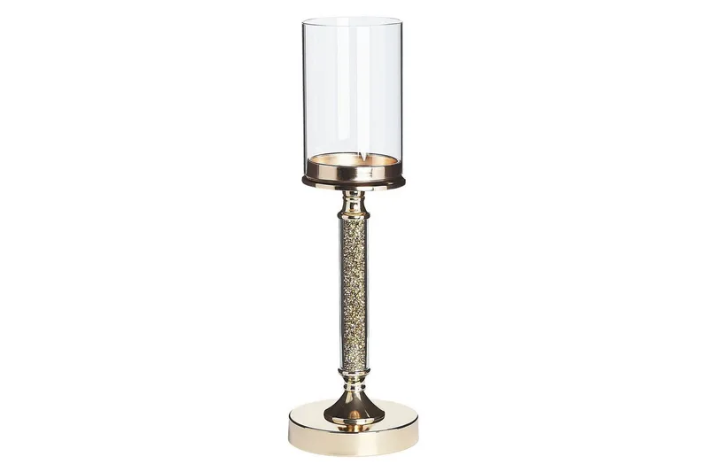 Ljusstake Beliani Abbeville Guld, 13x13x41 cm GOLD, undefined