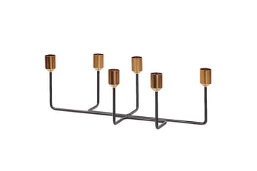 Ljusstake Beliani Bangka Black||GOLD - Boligtilbehør - Lys & dufte - Lysestager & lanterner - Kandelaber & lysestage bord