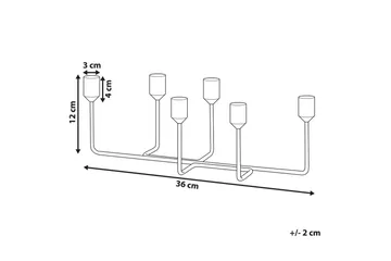 Ljusstake Beliani Bangka Black||GOLD - Boligtilbehør - Lys & dufte - Lysestager & lanterner - Kandelaber & lysestage bord