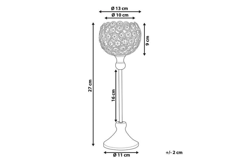 Ljusstake Beliani Esternay Silver - Boligtilbehør - Lys & dufte - Lysestager & lanterner - Kandelaber & lysestage bord