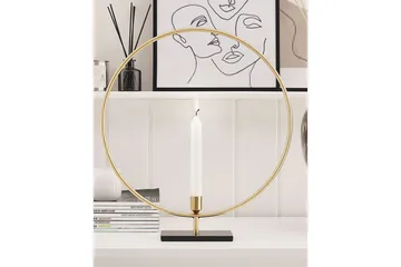 Ljusstake Beliani Seram GOLD||Black - Boligtilbehør - Lys & dufte - Lysestager & lanterner - Kandelaber & lysestage bord