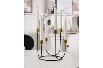 Ljusstake Beliani Panay Black||GOLD - Boligtilbehør - Lys & dufte - Lysestager & lanterner - Kandelaber & lysestage bord