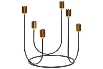 Ljusstake Beliani Panay Black||GOLD - Boligtilbehør - Lys & dufte - Lysestager & lanterner - Kandelaber & lysestage bord