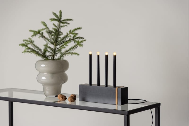 Lysestager og kandelabre til bord Venture Home Fjällberget lysestage Black - Boligtilbehør - Lys & dufte - Lysestager & lanterner - Kandelaber & lysestage bord