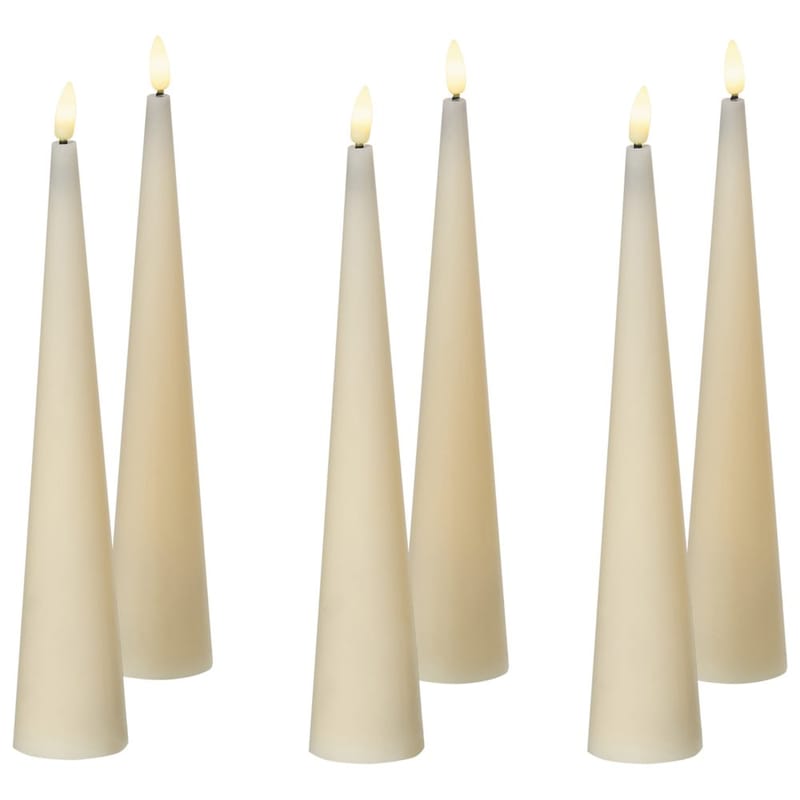 LED-lys Aurum Sæt med 6 - Hvid - Boligtilbehør - Lys & dufte - Stearinlys - Kronelys & antiklys