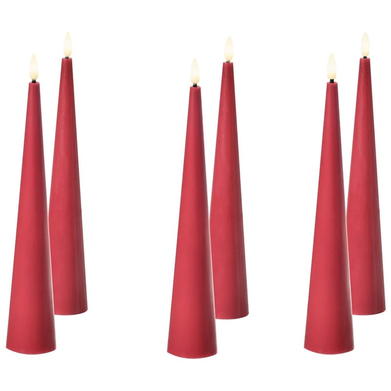 LED-lys Aurum Sæt med 6, Rød