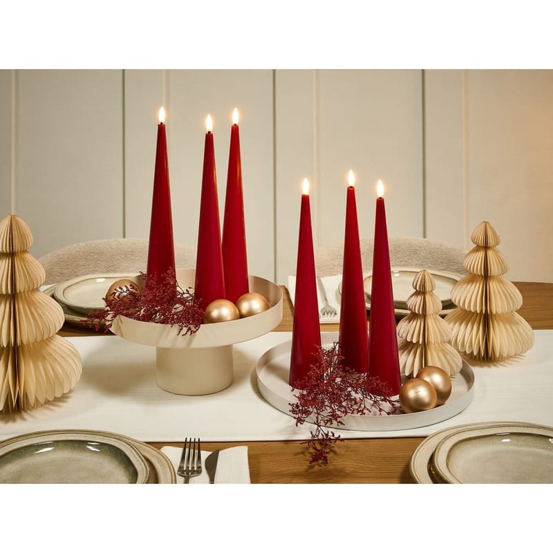 LED-lys Aurum Sæt med 6 - Rød - Boligtilbehør - Julepynt & højtidsdekorationer - Juelpynt og juledekoration - Julelys