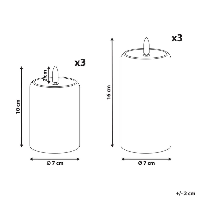 LED-lys Noisette Sæt med 6 - Hvid - Boligtilbehør - Lys & dufte - Stearinlys - Kronelys & antiklys