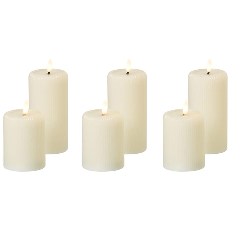 LED-lys Noisette Sæt med 6 - Hvid - Boligtilbehør - Lys & dufte - Stearinlys - Kronelys & antiklys