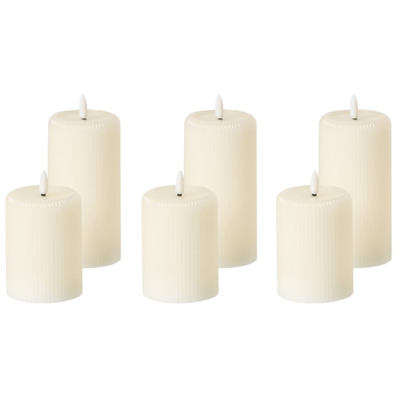 LED-lys Noisette Sæt med 6 - Hvid - Boligtilbehør - Lys & dufte - Stearinlys - Kronelys & antiklys