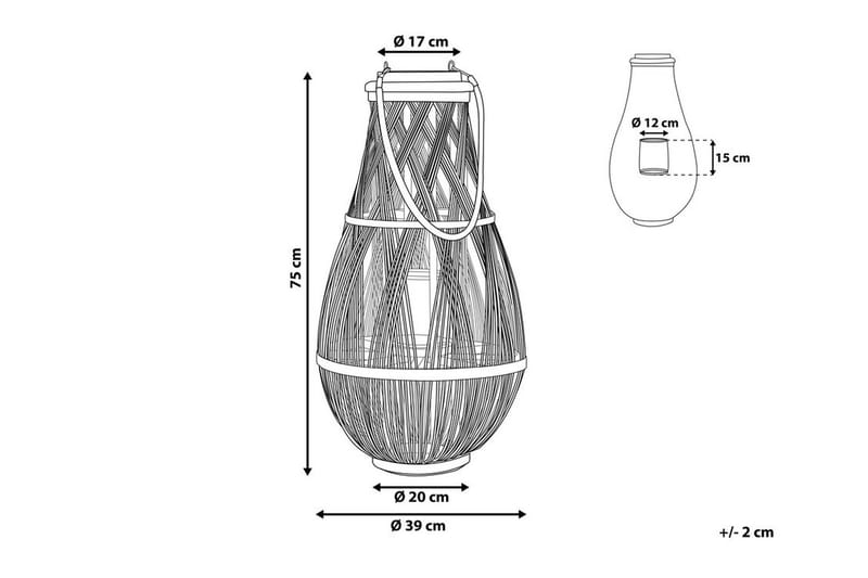 Tonga Lygte 39 cm - Sort - Lysestager & lanterner - Dekoration