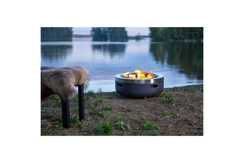 Ildsted Mustang Burbank - Sort||Sølv - Boligtilbehør - Pejse - Udendørspejs & ildsted