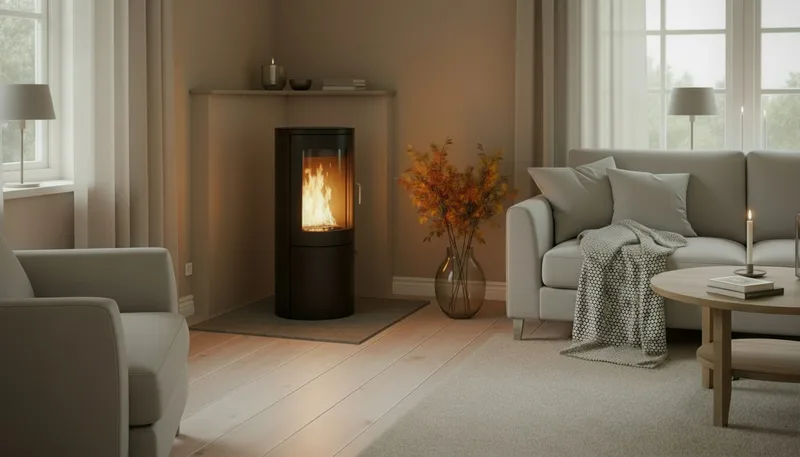 Corbo Fritstående Rund Bioethanolpejs 96x44x30 cm i Stål og glas - Sort - Boligtilbehør - Pejse - Pejs uden skorsten - Biopejse