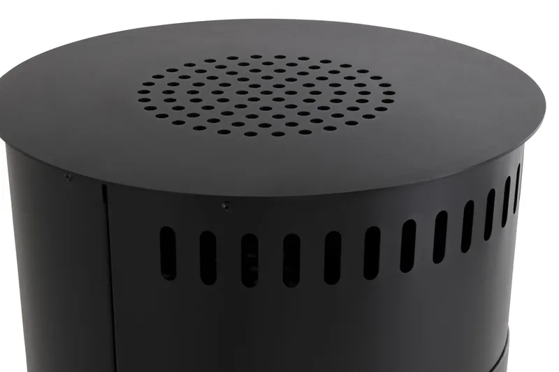 Corbo Fritstående Rund Ethanolpejs 112x45x45 cm i glas og rustfrit stål - Sort - Boligtilbehør - Pejse - Pejs uden skorsten - Biopejse