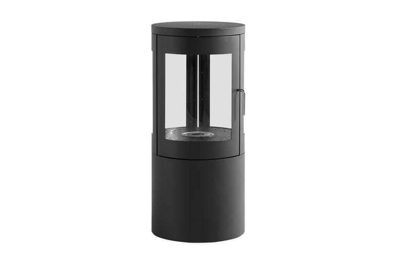 Corbo Fritstående Rund Ethanolpejs 95x45x45 cm i Glas og Rustfrit stål - Sort - Boligtilbehør - Pejse - Pejs uden skorsten - Biopejse